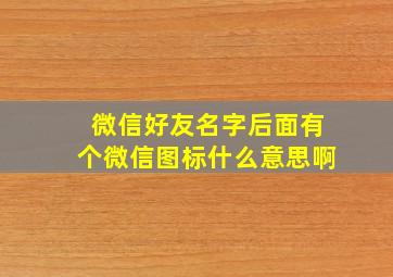 微信好友名字后面有个微信图标什么意思啊