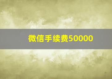 微信手续费50000