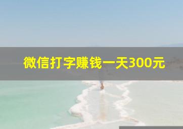 微信打字赚钱一天300元