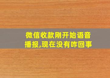 微信收款刚开始语音播报,现在没有咋回事