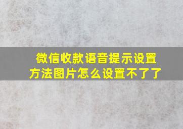 微信收款语音提示设置方法图片怎么设置不了了