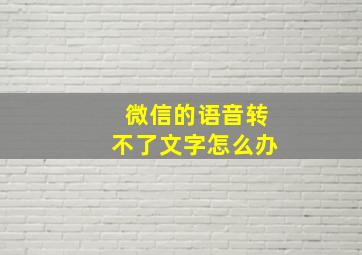 微信的语音转不了文字怎么办