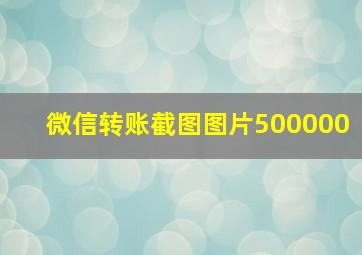 微信转账截图图片500000