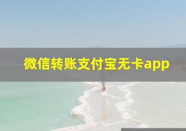 微信转账支付宝无卡app