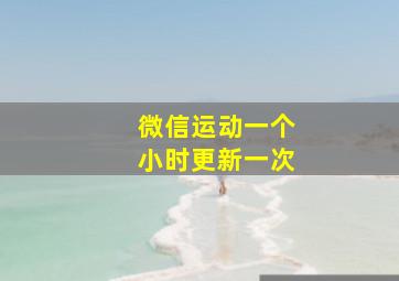 微信运动一个小时更新一次