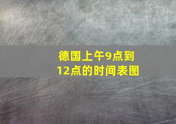 德国上午9点到12点的时间表图