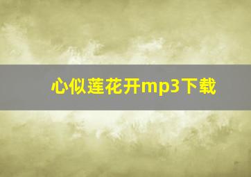 心似莲花开mp3下载