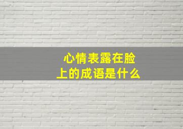 心情表露在脸上的成语是什么