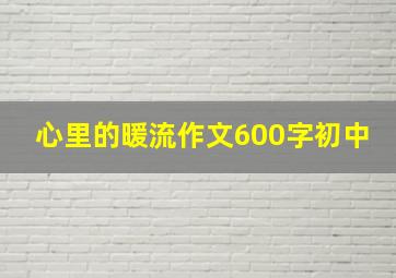 心里的暖流作文600字初中