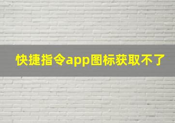 快捷指令app图标获取不了