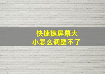 快捷键屏幕大小怎么调整不了