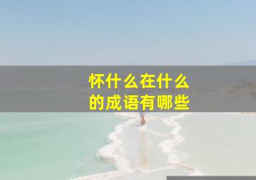 怀什么在什么的成语有哪些