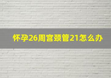 怀孕26周宫颈管21怎么办