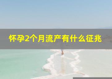 怀孕2个月流产有什么征兆