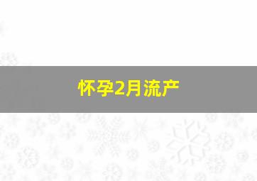 怀孕2月流产