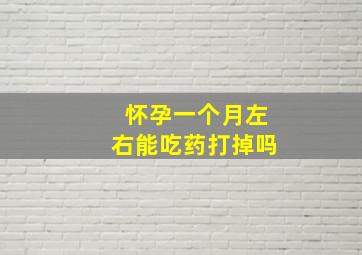 怀孕一个月左右能吃药打掉吗