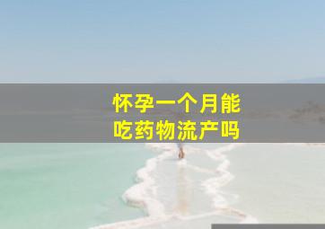 怀孕一个月能吃药物流产吗