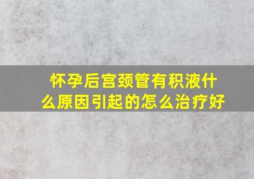 怀孕后宫颈管有积液什么原因引起的怎么治疗好