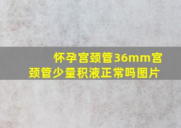 怀孕宫颈管36mm宫颈管少量积液正常吗图片