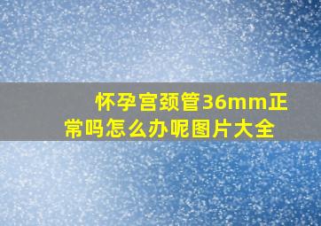 怀孕宫颈管36mm正常吗怎么办呢图片大全