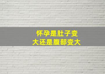 怀孕是肚子变大还是腹部变大