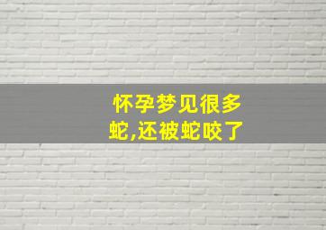 怀孕梦见很多蛇,还被蛇咬了