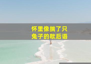 怀里像揣了只兔子的歇后语