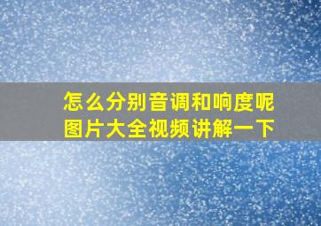 怎么分别音调和响度呢图片大全视频讲解一下