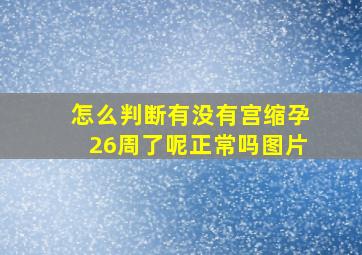 怎么判断有没有宫缩孕26周了呢正常吗图片