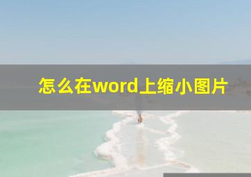 怎么在word上缩小图片