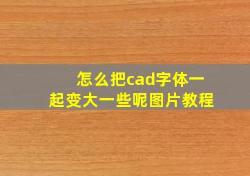 怎么把cad字体一起变大一些呢图片教程