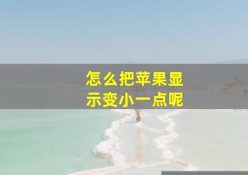 怎么把苹果显示变小一点呢