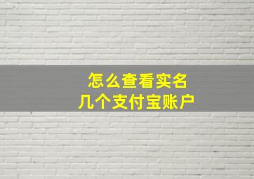 怎么查看实名几个支付宝账户