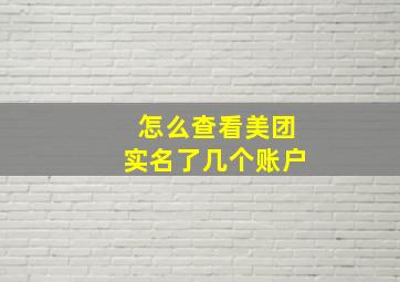 怎么查看美团实名了几个账户