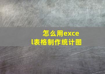 怎么用excel表格制作统计图