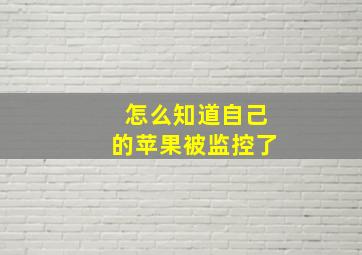 怎么知道自己的苹果被监控了