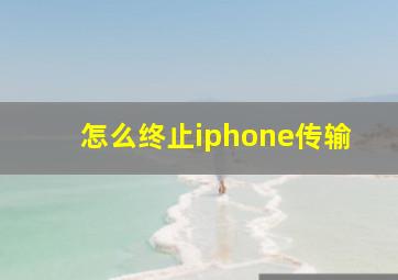 怎么终止iphone传输