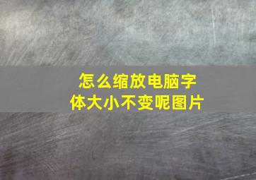 怎么缩放电脑字体大小不变呢图片