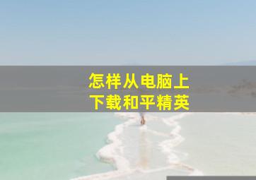 怎样从电脑上下载和平精英