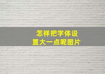 怎样把字体设置大一点呢图片