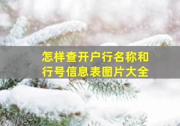 怎样查开户行名称和行号信息表图片大全