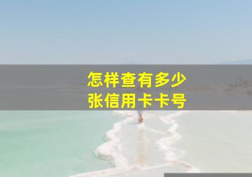 怎样查有多少张信用卡卡号