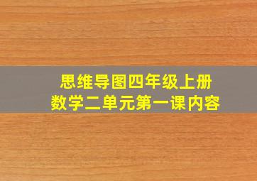 思维导图四年级上册数学二单元第一课内容