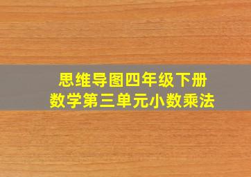 思维导图四年级下册数学第三单元小数乘法