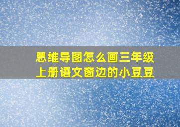 思维导图怎么画三年级上册语文窗边的小豆豆