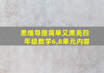 思维导图简单又漂亮四年级数学6,8单元内容