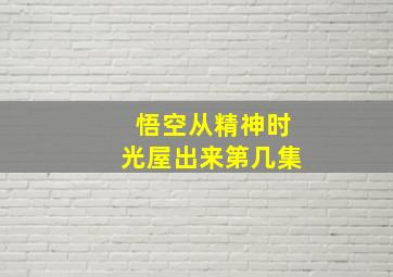 悟空从精神时光屋出来第几集