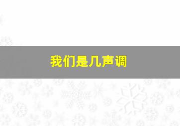 我们是几声调