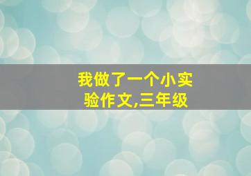 我做了一个小实验作文,三年级