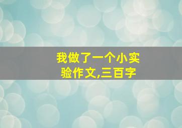 我做了一个小实验作文,三百字